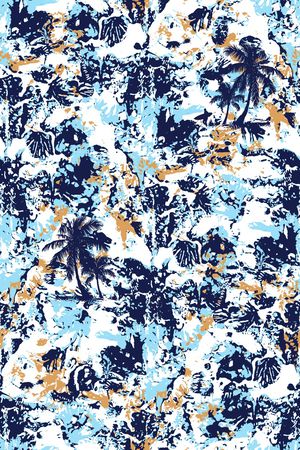 沙滩华亿平台印花华亿平台图片