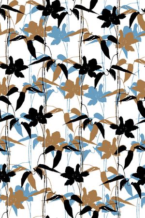 树叶印花华亿平台图片