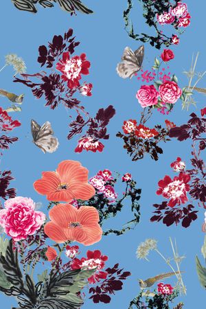 蝴蝶印花华亿平台图片