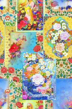 花卉印花华亿平台图片