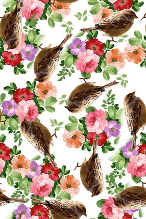 花卉图案印花华亿平台图片