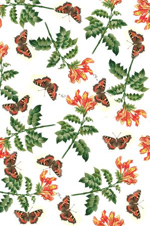 花卉印花华亿平台图片