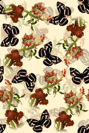 手绘花卉印花华亿平台图片