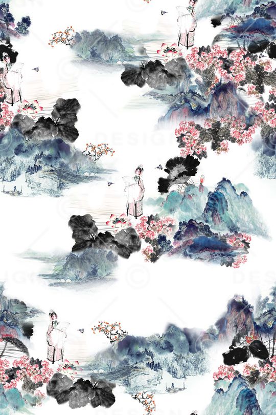 人物印花华亿平台图片