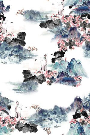 人物印花华亿平台图片