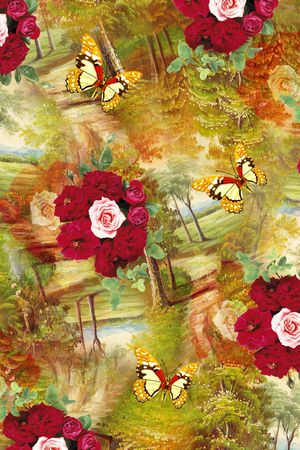 玫瑰印花华亿平台图片