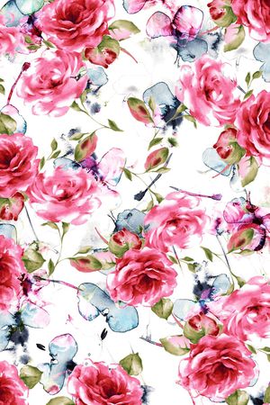 玫瑰印花华亿平台图片