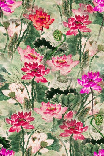 821438-中国风 水墨 意境 油画 荷花 1