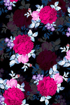 玫瑰印花华亿平台图片