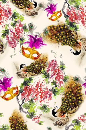 创意抽象拼接印花华亿平台图片