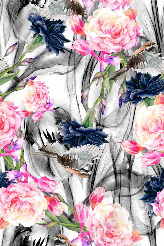 花卉印花华亿平台图片