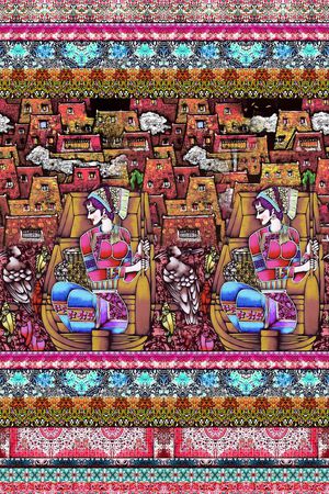 民族风印花华亿平台图片