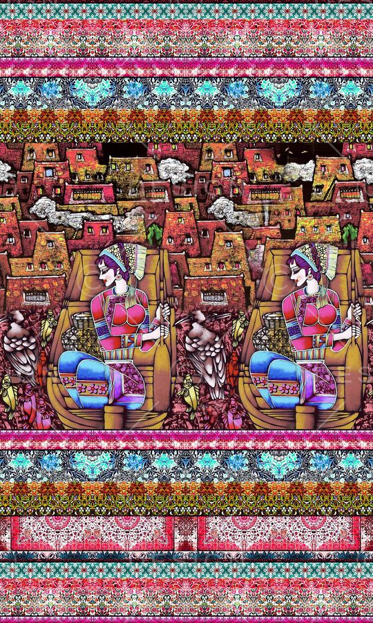 民族风印花华亿平台图片