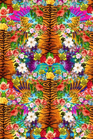 花卉印花华亿平台图片