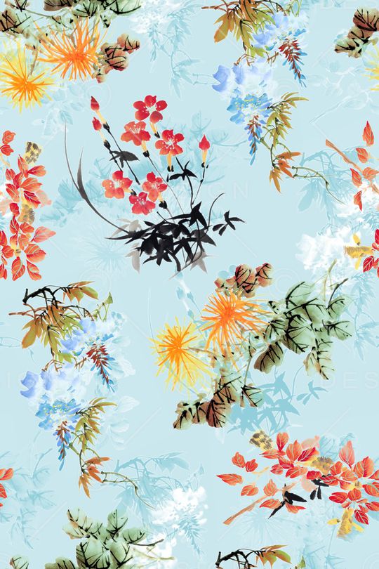 中国风印花华亿平台图片