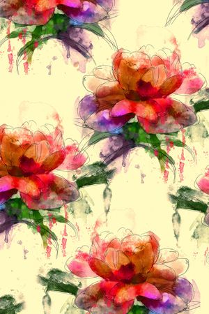 花卉印花华亿平台图片