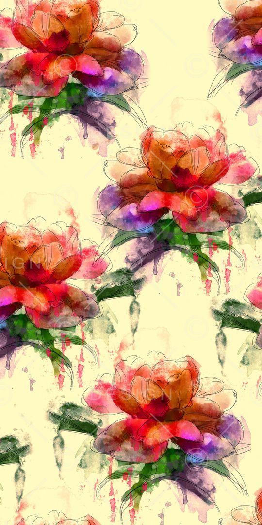 花卉印花华亿平台图片