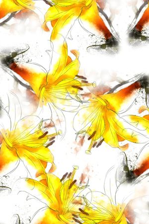 花卉印花华亿平台图片