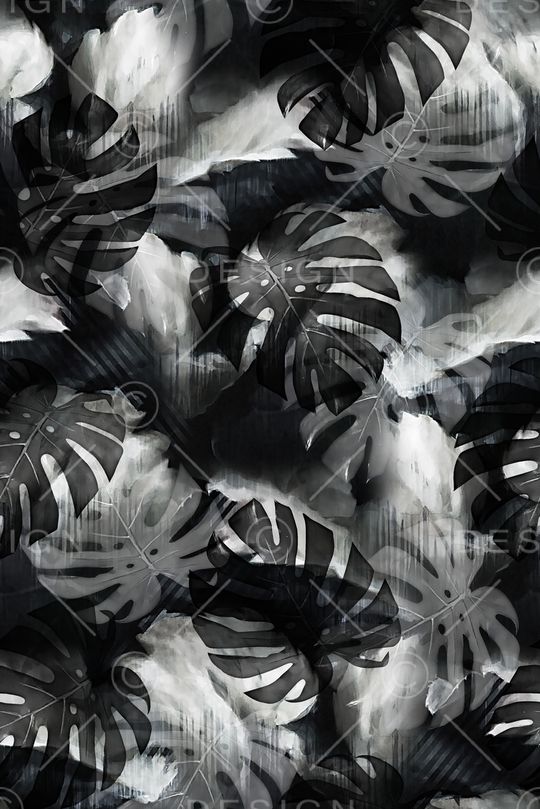 树叶印花华亿平台图片