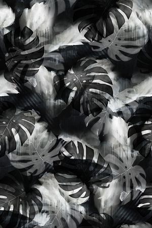 树叶印花华亿平台图片