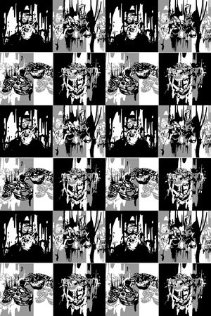 抽象插画印花华亿平台图片