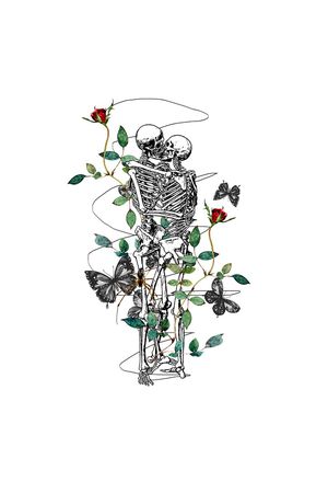 骷髅头印花华亿平台图片