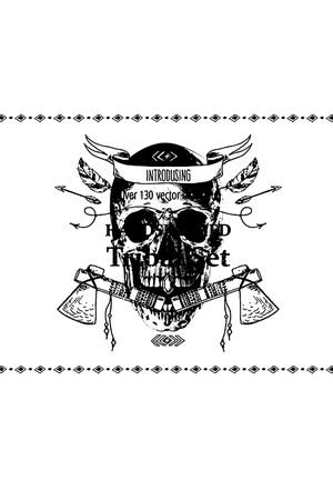 复古骷髅头印花华亿平台图片