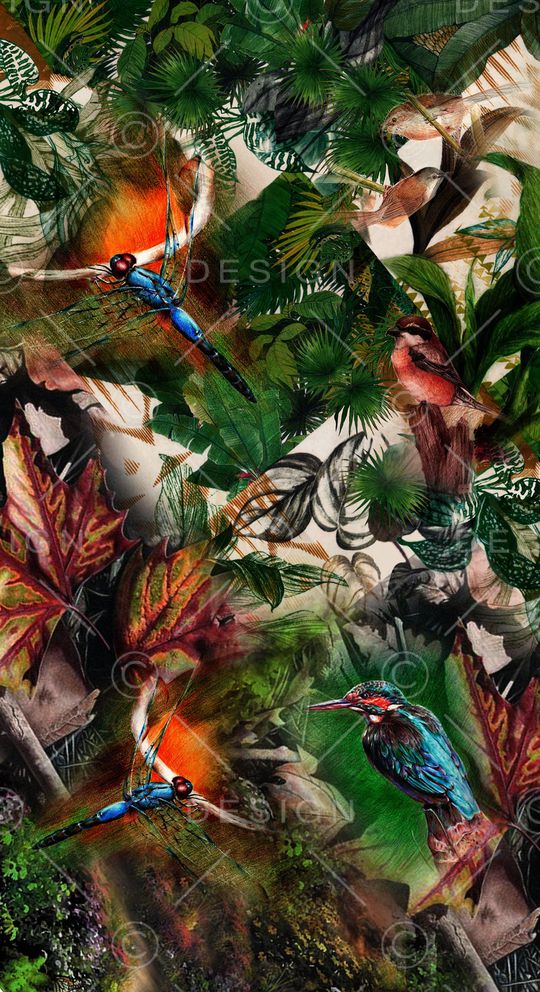 棕榈叶印花华亿平台图片