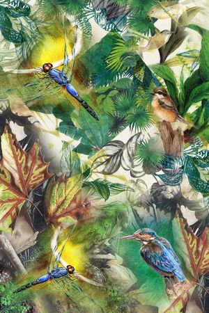 棕榈叶印花华亿平台图片