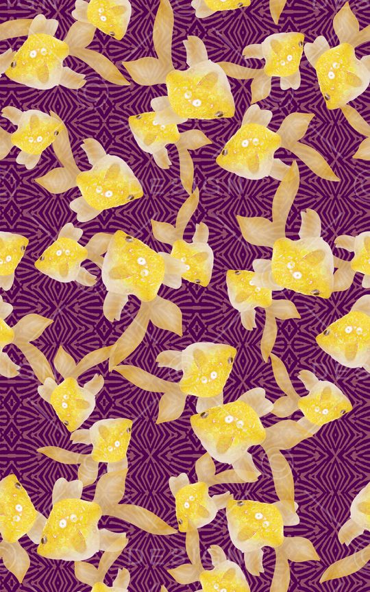 金鱼印花华亿平台图片