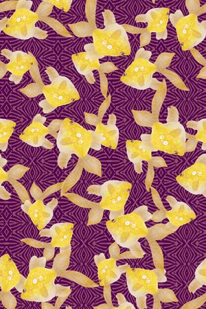 金鱼印花华亿平台图片