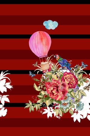 花卉印花华亿平台图片