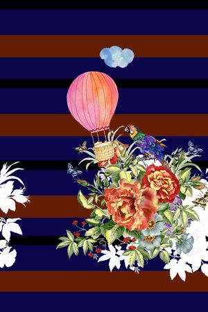 花卉印花华亿平台图片