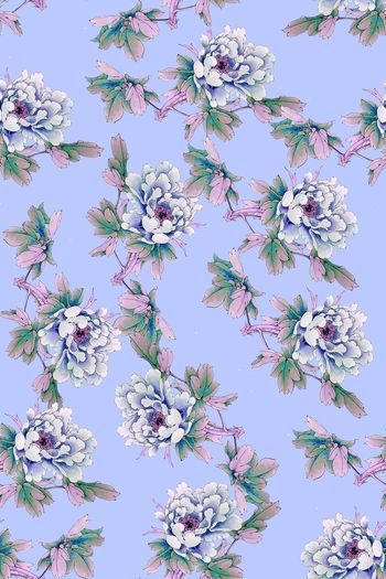 牡丹印花华亿平台图片