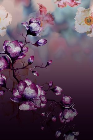 花卉印花华亿平台图片