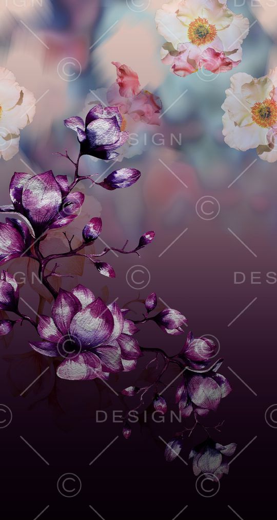 花卉印花华亿平台图片