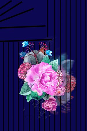 蝴蝶印花华亿平台图片