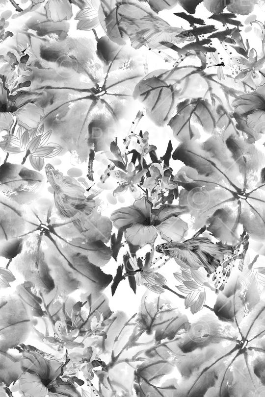 荷花印花华亿平台图片