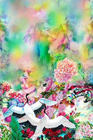 中国风印花华亿平台图片