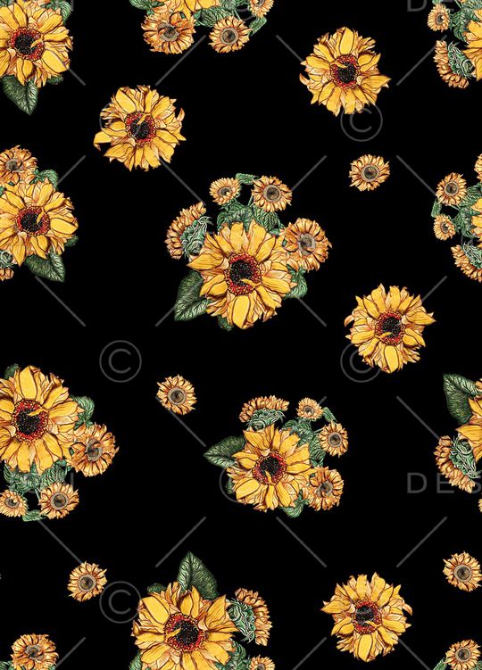 向日葵印花华亿平台图片