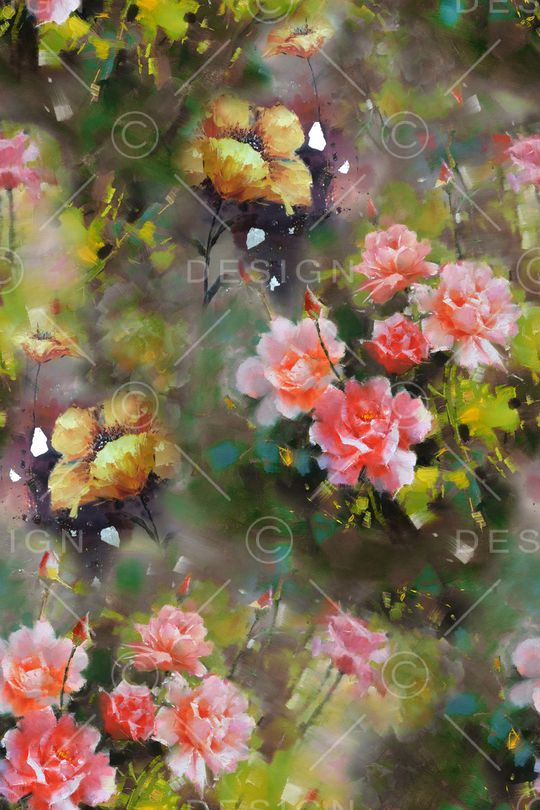 花卉印花华亿平台图片