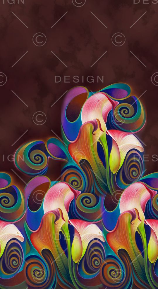 花卉印花华亿平台图片