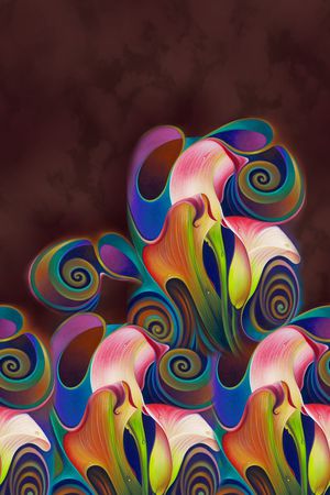 花卉印花华亿平台图片