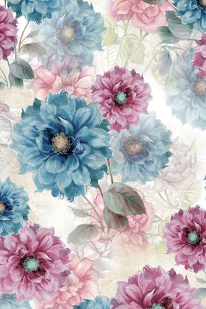 水彩油画印花华亿平台图片