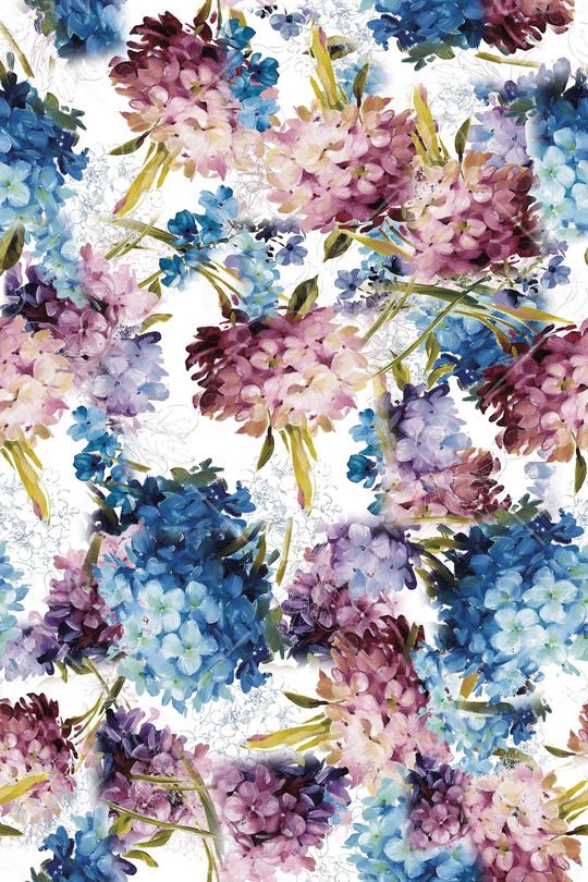 古典花卉印花华亿平台图片