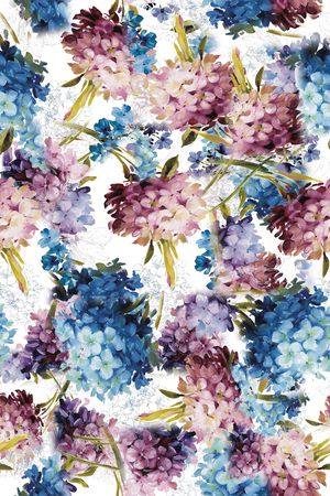 古典花卉印花华亿平台图片