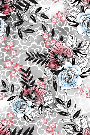 花卉印花华亿平台图片