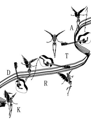骷髅天使印花华亿平台图片