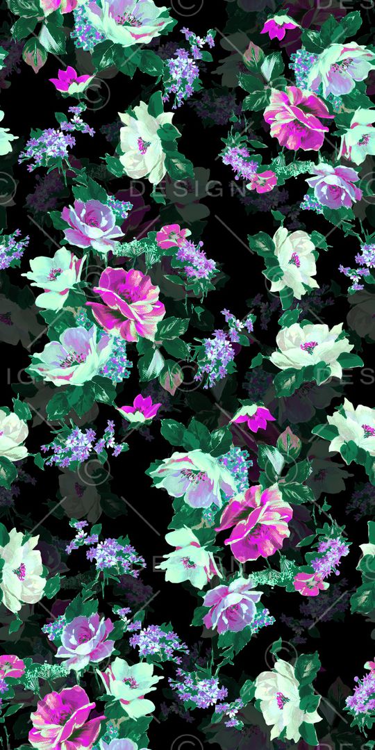 花卉印花华亿平台图片