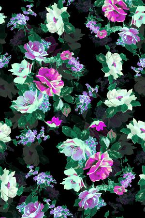 花卉印花华亿平台图片